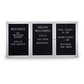 Three-Door Outdoor Letter Board - 72"W x 36"H