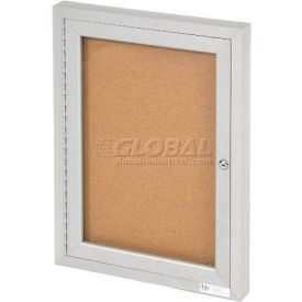 United Visual Products One-Door Outdoor Corkboard - 18"W x 24"