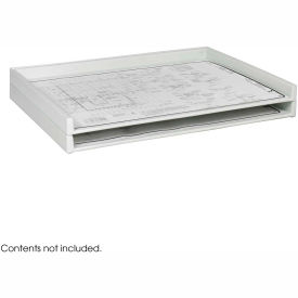 Giant File Stack Tray, 45-1/4"W X 34"D X 3"H, White, Pack of 2