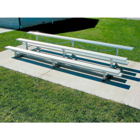 3 Row Aluminum Bleacher, 15' Long, Single Footboard