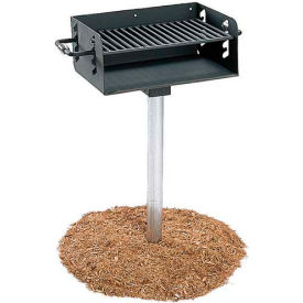 Rotating Pedestal Grill With 3-1/2" Dia. Post (300 Sq. In. Cooking Surface)