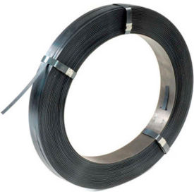 Steel Strapping Coil, 1/2"W x 2940'L x 0.020" Thick, Black