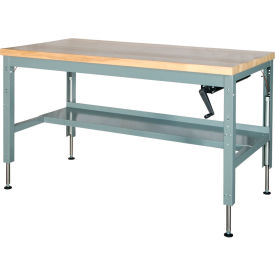 Workbench W/ C Channel Leg, Maple Square Edge, 48"W x 30"D, Gray