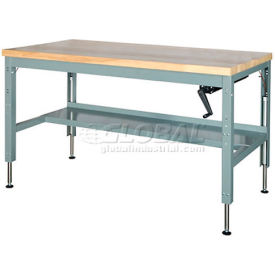 Workbench W/ C Channel Leg, Maple Square Edge, 60"W x 30"D, Gray