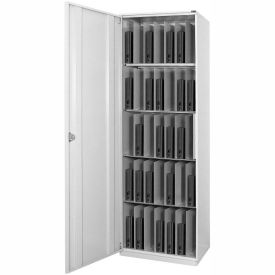LapTop Tower Storage Locker with Left-Hinged Door, Light Gray