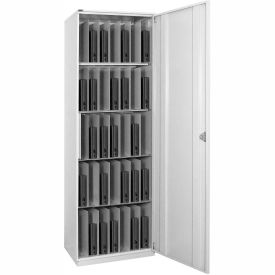 LapTop Tower Storage Locker with Right-Hinged Door, Light Gray