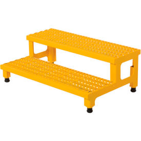 Adjustable Height Step Stand Carbon Steel 36"W x 24"L