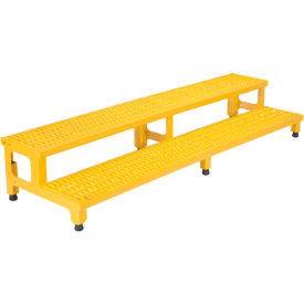 Adjustable Height Step Stand, Carbon Steel 72"W x 24"L