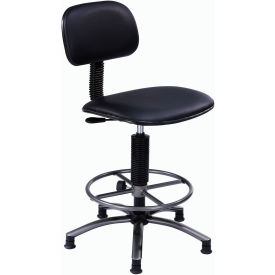Office Stool - Vinyl - 25"-29" - Black