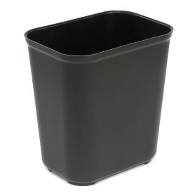 Fire Resistant Fiberglass Wastebasket, 7 Gallon, Black