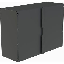 Utility Wall Mount Cabinet, 33-3/4"W x 12"D x 23-7/8"H, Assembled, Dark Gray