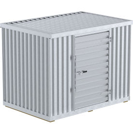 Galvanized Steel Outdoor Storage Shed 9' 1-1/4"W x 6'5"D x 7'1"H