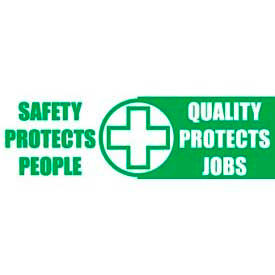 Safety Protects People Quality Protects Jobs, 3ft x 10ft