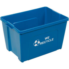 Curbside Recycling Bin, 18 Gallon, Blue