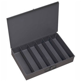 Steel Scoop Compartment Box 117-95 - 6 Vertical Compartments 18 x 12 x 3