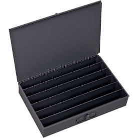 Steel Scoop Compartment Box 125-95 - 6 Horizontal Compartments 18 x 12 x 3