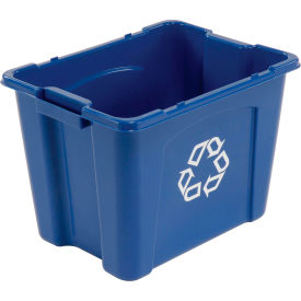 Recycling Bin, 14 Gallon, Blue