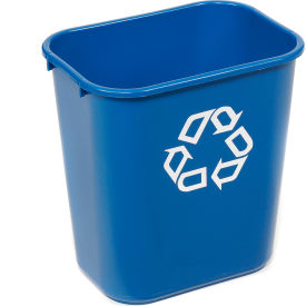 Deskside Recycling Wastebasket, 7 Gallon, Blue