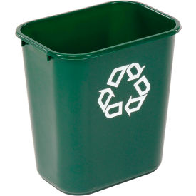 Deskside Recycling Wastebasket, 7 Gallon, Green