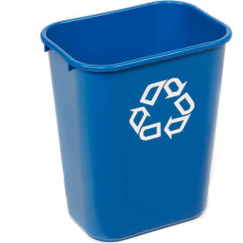 Deskside Recycling Wastebasket, 10-1/4 Gallon, Blue