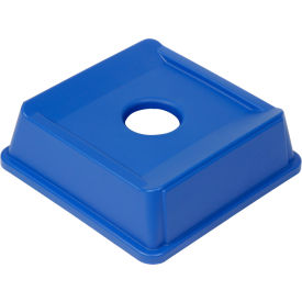 Square Bottle & Can Recycling Lid, Blue