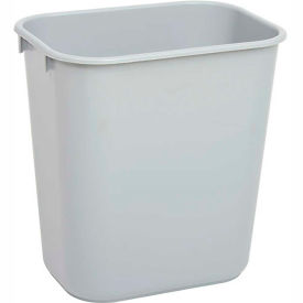 Soft Molded Plastic Wastebasket, 3.5 Gallon Capacity, Gray