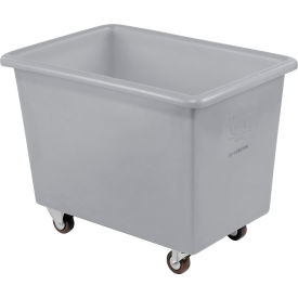 Medium Duty Plastic Box Truck, 6 Bushel, Gray