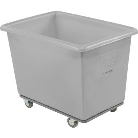 Heavy Duty Plastic Box Truck, 6 Bushel, Gray