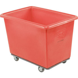Heavy Duty Plastic Box Truck, 6 Bushel, Red