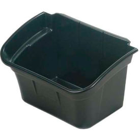 Utility Bin, 4 Gallon Capacity, 12-1/8"L x 10-1/2"W x 17"H, Black