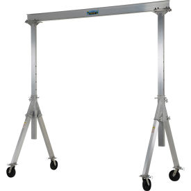 Adjustable Height Aluminum Gantry Crane, 8'W x 9'6"-12'H, 2,000 lb Capacity