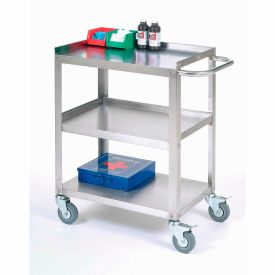 Stainless Steel Utility Cart, 400 lb. Capacity, 24"L x 16-1/4"W x 33"H