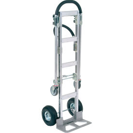Senior Aluminum 2-in-1 Convertible Hand Truck With Pneumatic Wheels