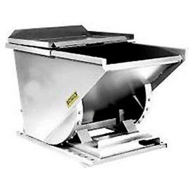 Heavy Duty Stainless Steel Self-Dumping Forklift Hopper, 1/2 Cu. Yd., 6000 Lbs.