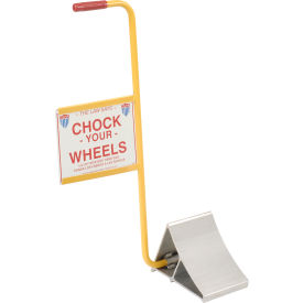 Aluminum Wheel Chock 10"L x 7"W x 8"H with Safety Sign