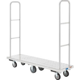 Aluminum Deck Narrow Aisle U-Boat Platform Truck 63 x 16 1500 Lb. Cap.