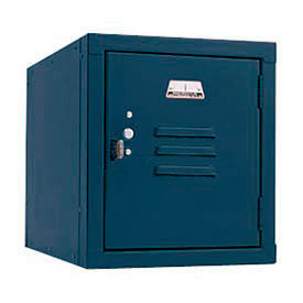Vanguard 1-Tier 1 Door Box Locker, 12"W x 15"D x 13-5/8"H, Blue, Unassembled
