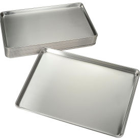 Bun Pan, Full Size, 18"W x 26"L, 18 Ga. Aluminum, Wire Reinforced Edge