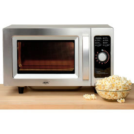 Commercial Microwave Oven, 0.9 Cu. Ft., 1000 Watts, Dial Control, Stainless Steel