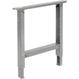 Adjustable Height Steel C-Channel Leg For Workbench, 30"D, Gray, Each