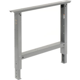 Adjustable Height Steel C-Channel Leg For Workbench, 36"D, Gray, Each