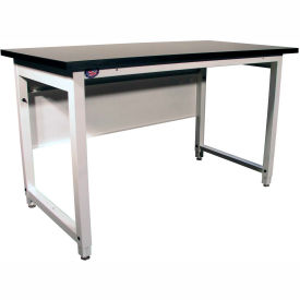 Industrial Workbench W/ Fixed Leg & Phenolic Resin Square Edge, 60"W x 30"D x 32"H, White