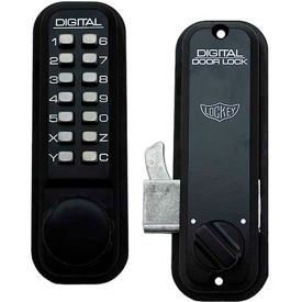 Digital Door Lock 2500 Mechanical Keyless Hook Bolt, Jet Black