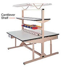 Steel Cantilever Shelf, 60"W x 12"D, Tan