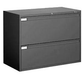9300 Series 36"W 2 Drawer Binder Lateral File Cabinet, Black