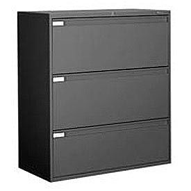 9300 Series 36"W 3 Drawer Binder Lateral File Cabinet, Black
