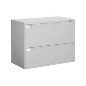 9300 Series 42"W 2 Drawer Binder Lateral File Cabinet, Gray