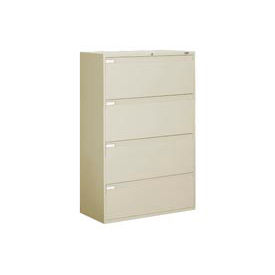 42"W 4 Drawer Binder Lateral File Cabinet, Putty
