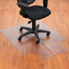 Office Chair Mat for Hard Floor - 36"W x 48"L with 20" x 10" Lip - Straight Edge