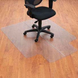 Office Chair Mat for Hard Floor - 46"W x 60"L with 25" x 12" Lip - Straight Edge
